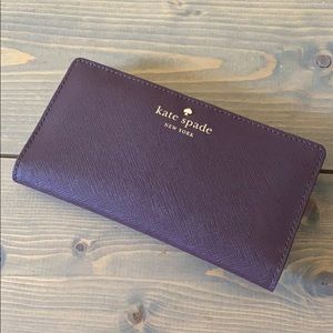 Kate Spade brand new purple maroon large wallet